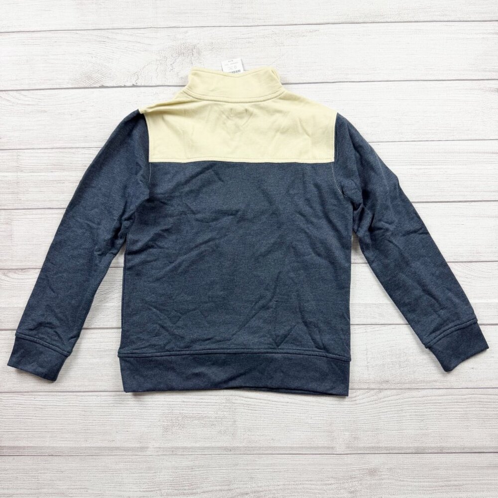 J.Crew Crewcuts Boys 1/4 Zip Pullover Colorblock Sweatshirt NWT L 10-11 - Picture 3 of 3
